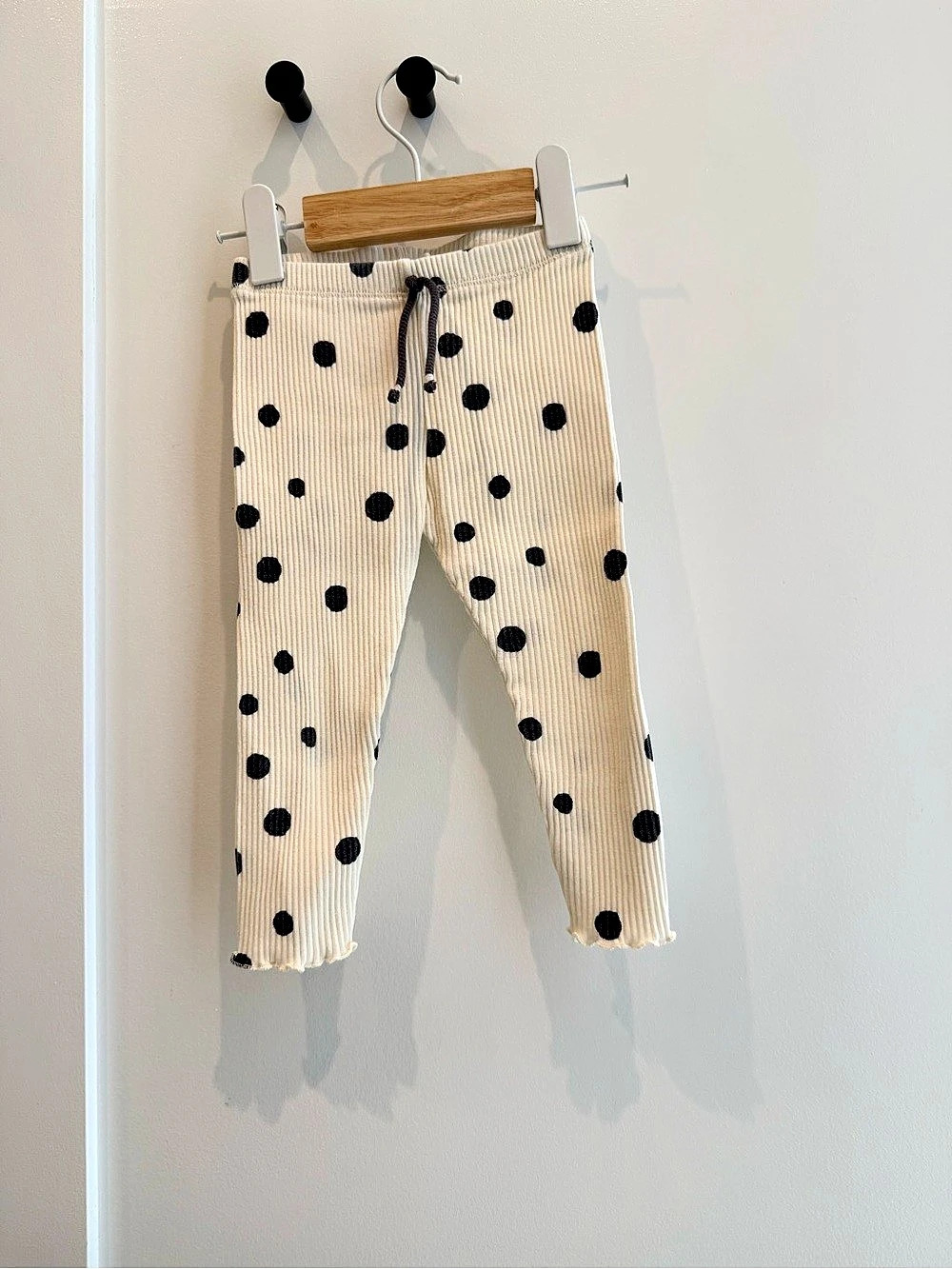 Zara Polka Dot Ribbed Leggings Size 18-24M